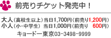 お得な前売りチケット